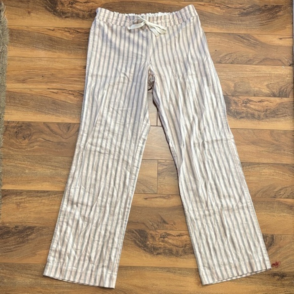NWT never worn J Crew Striped Track Pajama Pants in Cream and Gray